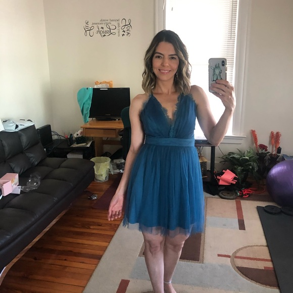 Blue short dress - Picture 4 of 4